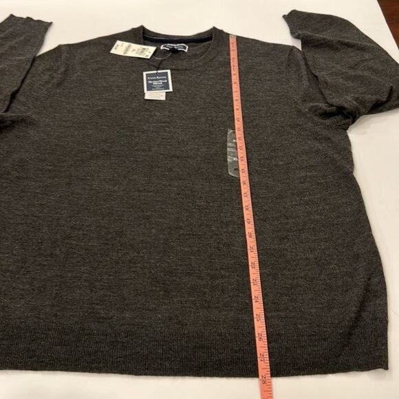 Club Room Merino Wool blend Ebony Heather crew neck sweater size XL NWT - Picture 10 of 10
